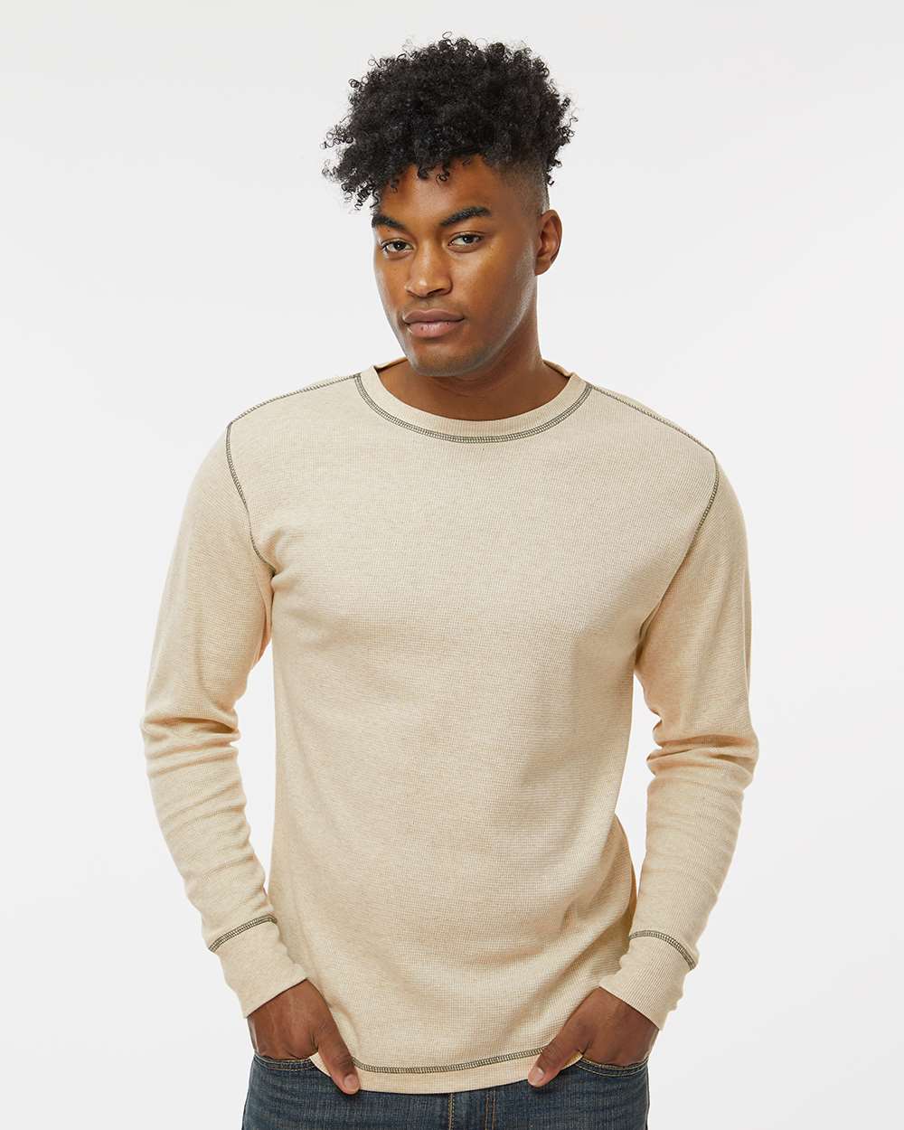 J. America-8238-Vintage Thermal Long Sleeve T-Shirt - Image 17
