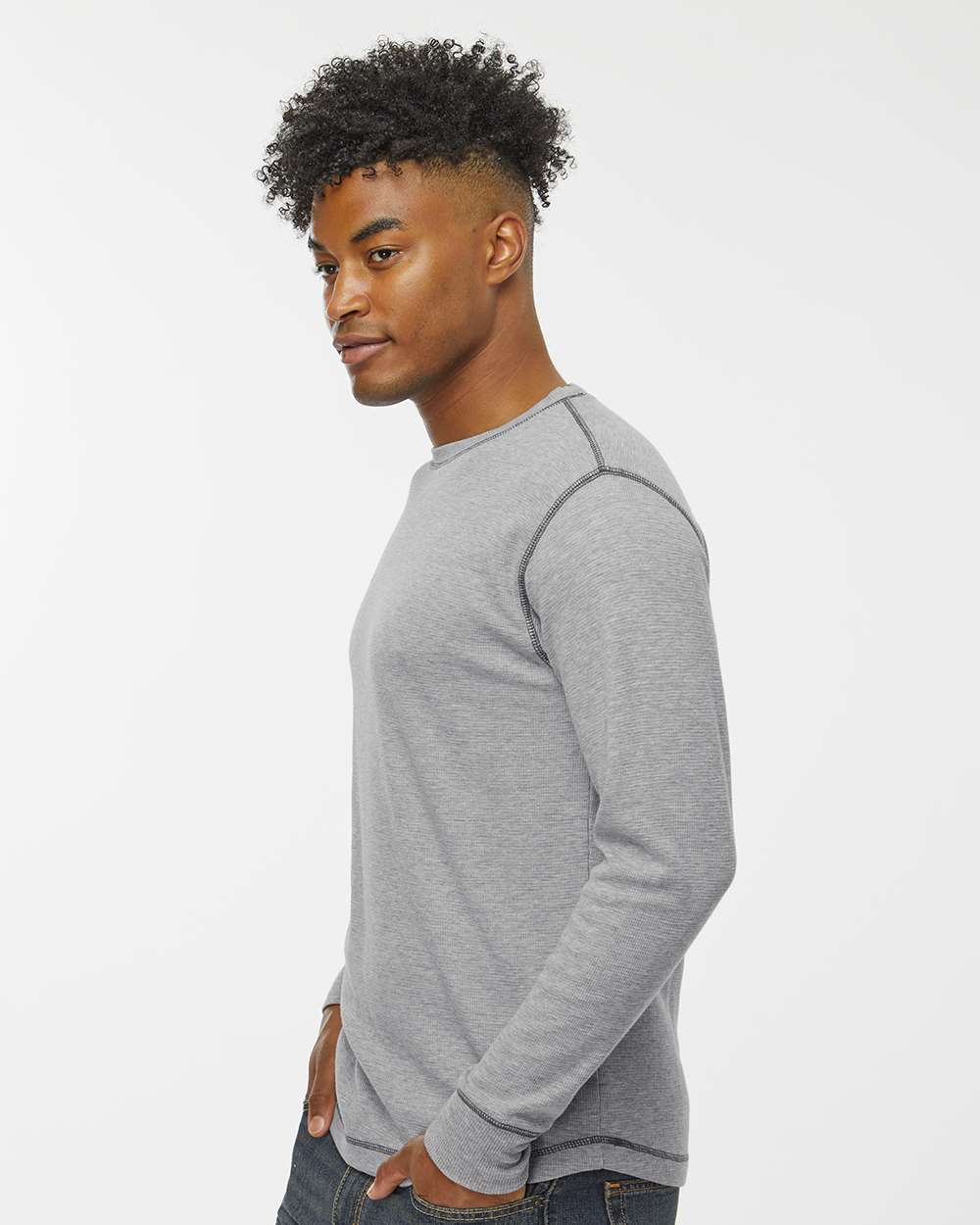 J. America-8238-Vintage Thermal Long Sleeve T-Shirt - Image 25