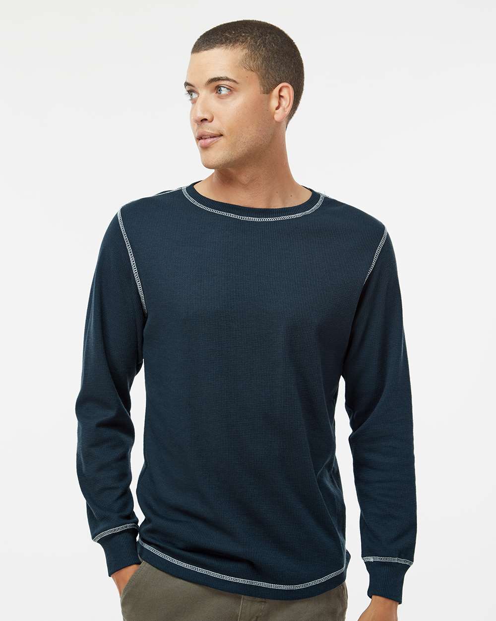 J. America-8238-Vintage Thermal Long Sleeve T-Shirt - Image 30