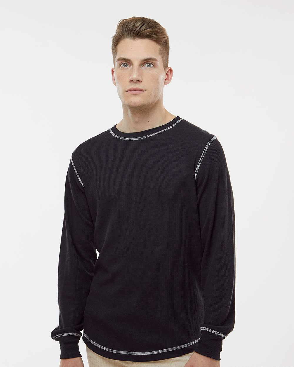 J. America-8238-Vintage Thermal Long Sleeve T-Shirt - Image 4