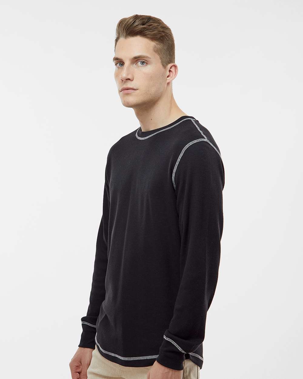 J. America-8238-Vintage Thermal Long Sleeve T-Shirt - Image 5