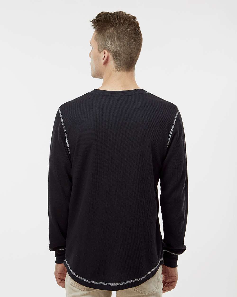 J. America-8238-Vintage Thermal Long Sleeve T-Shirt - Image 6