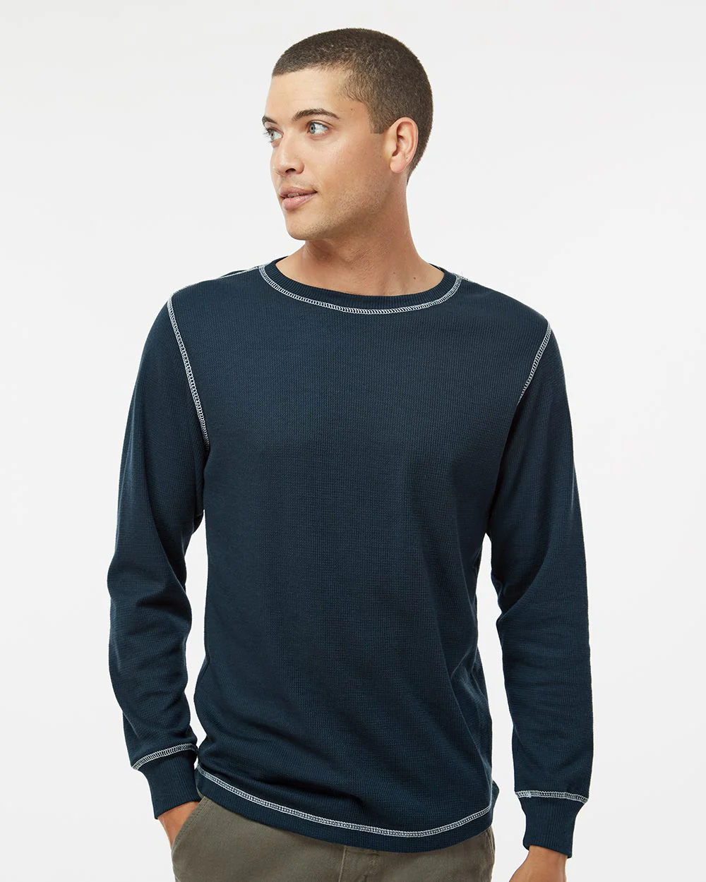 J. America-8238-Vintage Thermal Long Sleeve T-Shirt - Image 7