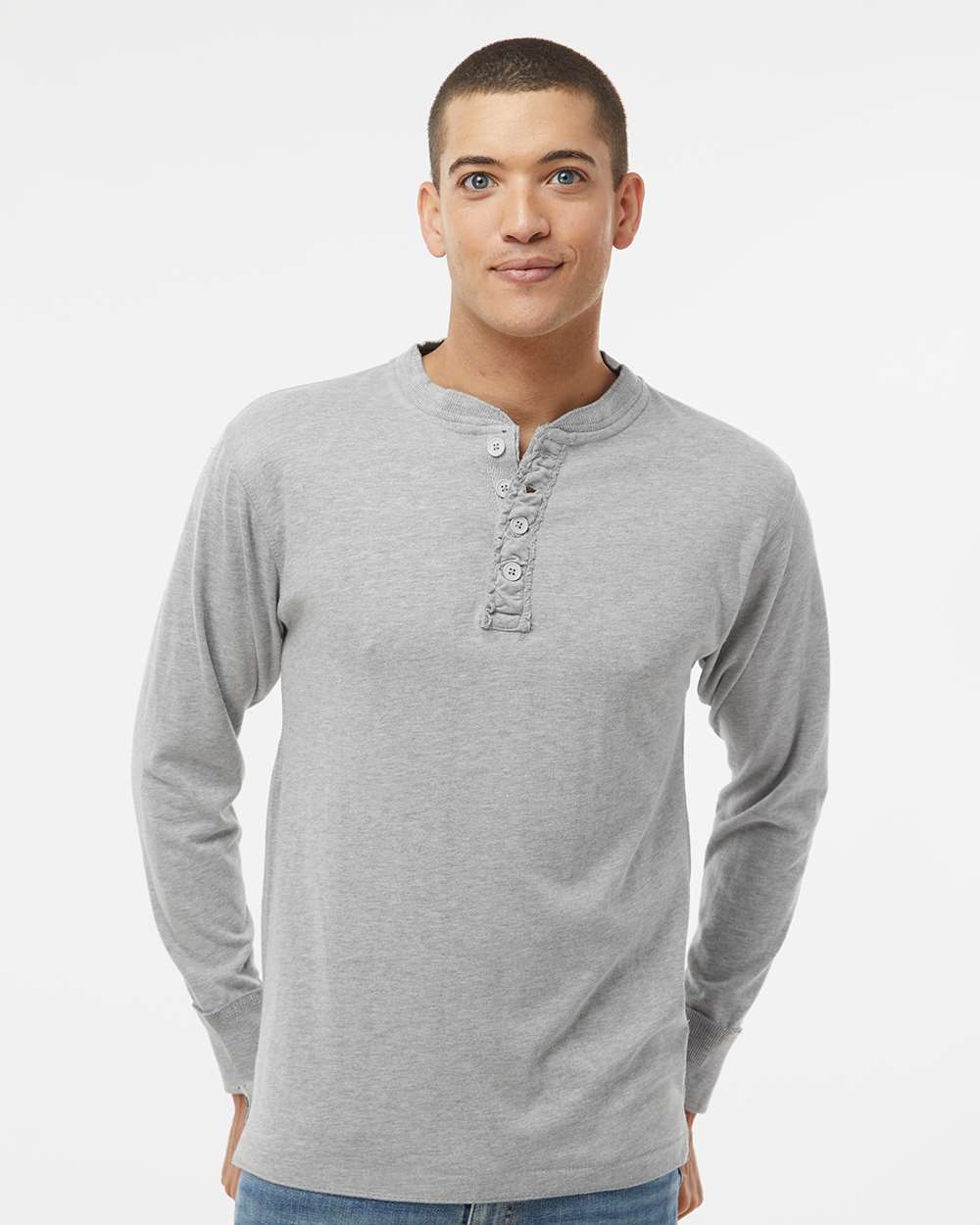 J. America-8244-Vintage Brushed Jersey Henley - Image 12