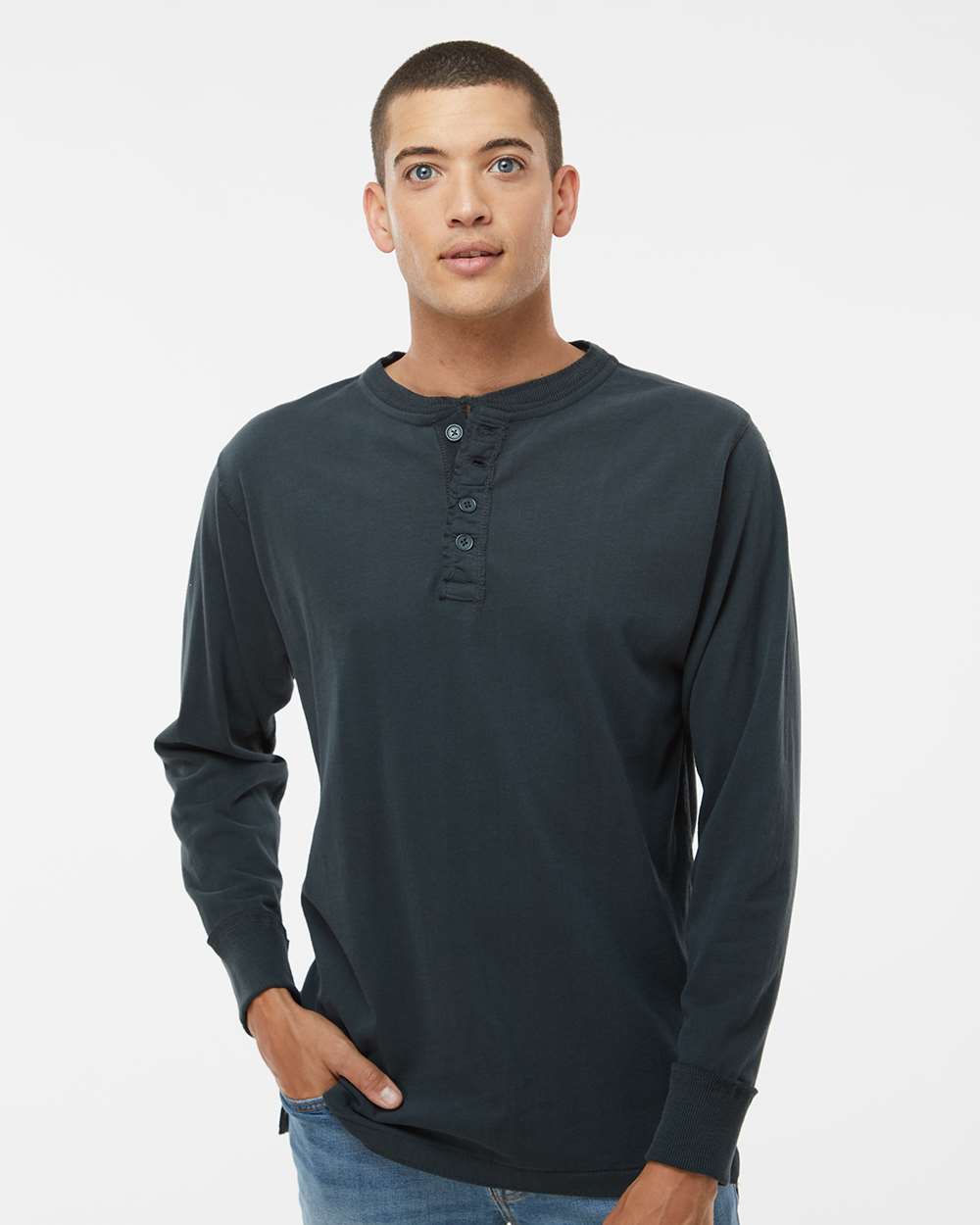 J. America-8244-Vintage Brushed Jersey Henley - Image 18