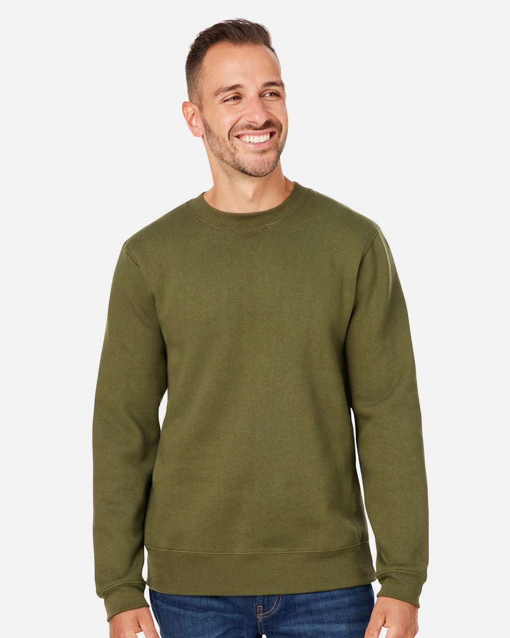 J. America-8424-Premium Fleece Crewneck Sweatshirt - Image 8
