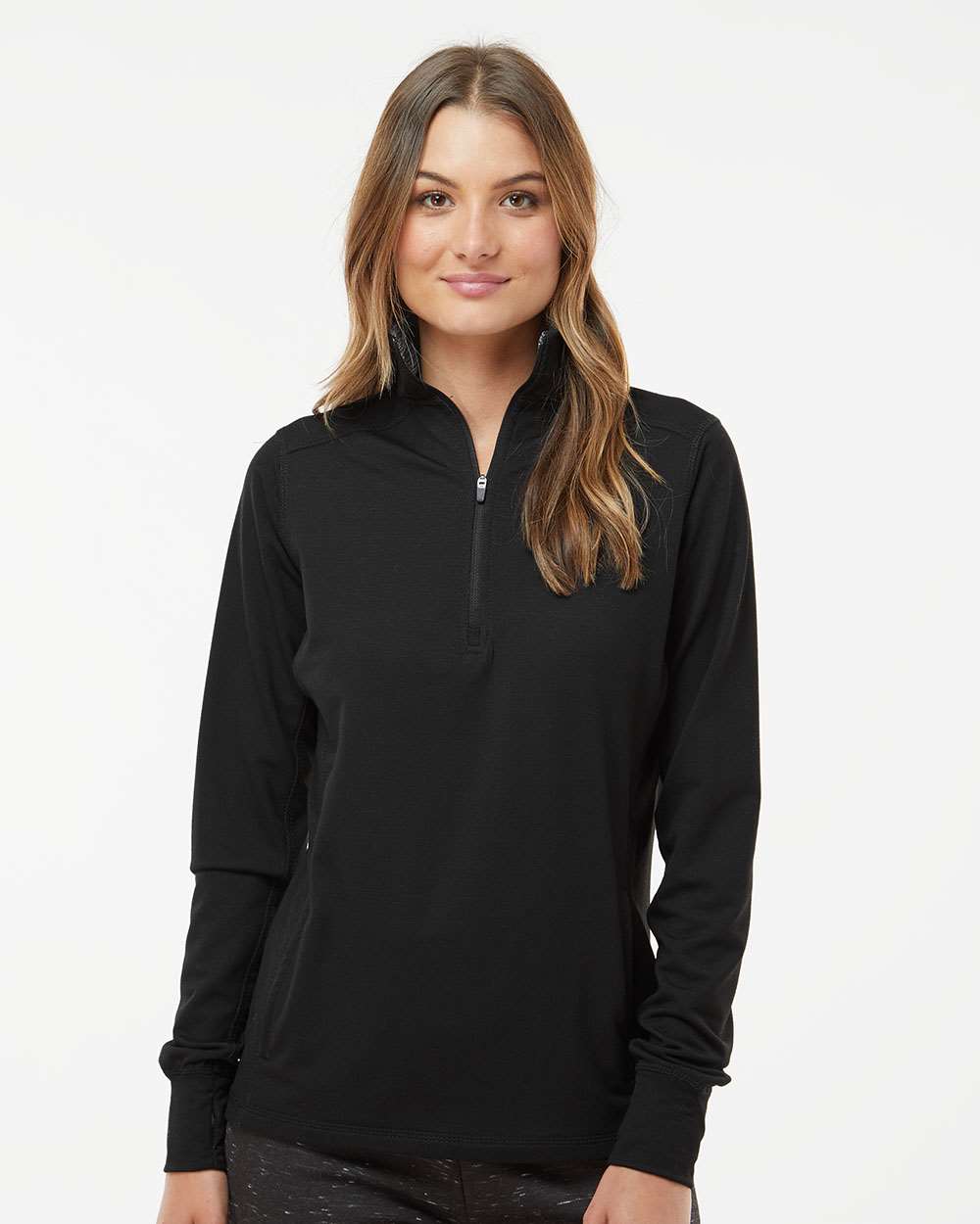 J. America-8433-Women’s Omega Stretch Quarter-Zip Pullover - Image 4
