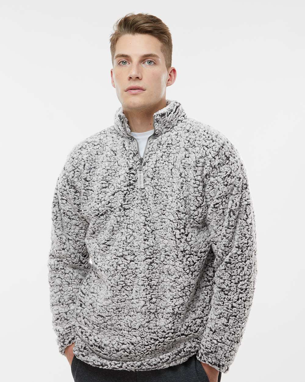 J. America-8454-Sherpa Quarter-Zip Pullover - Image 11