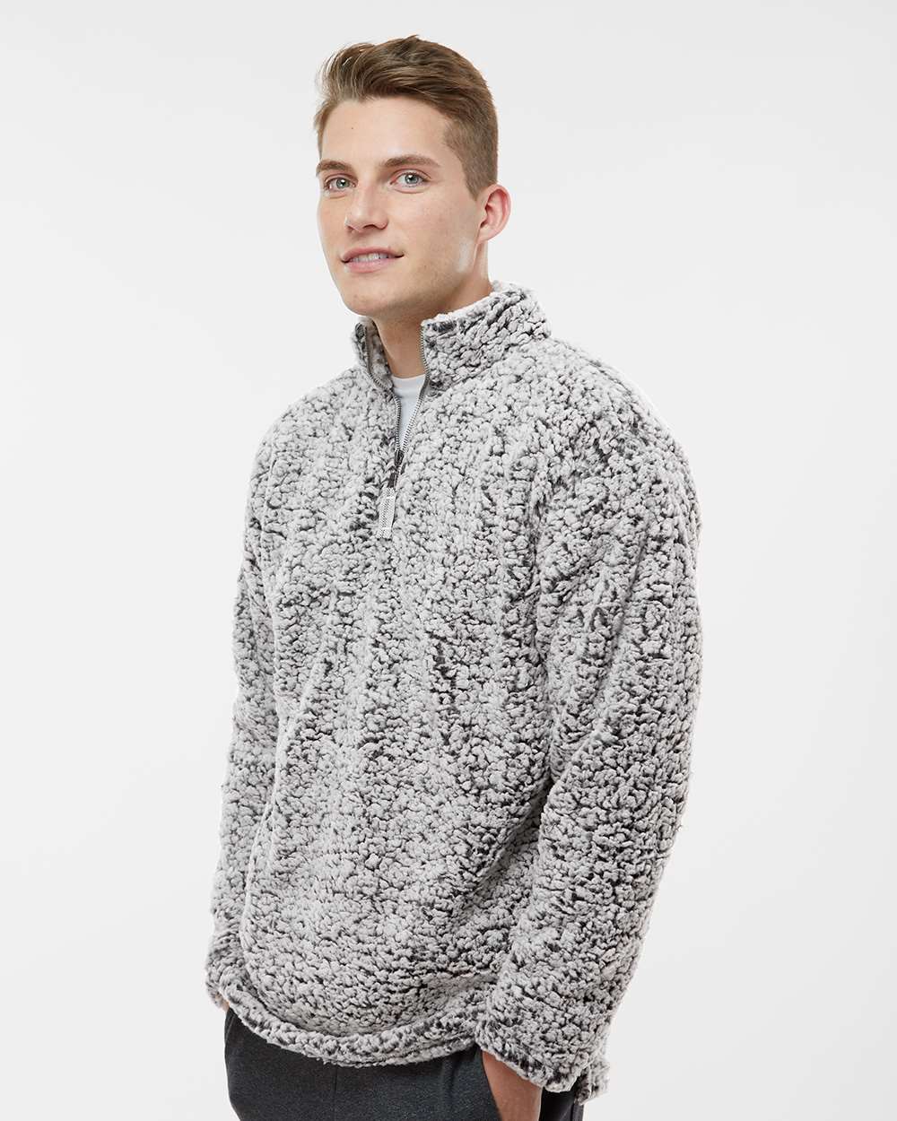 J. America-8454-Sherpa Quarter-Zip Pullover - Image 12
