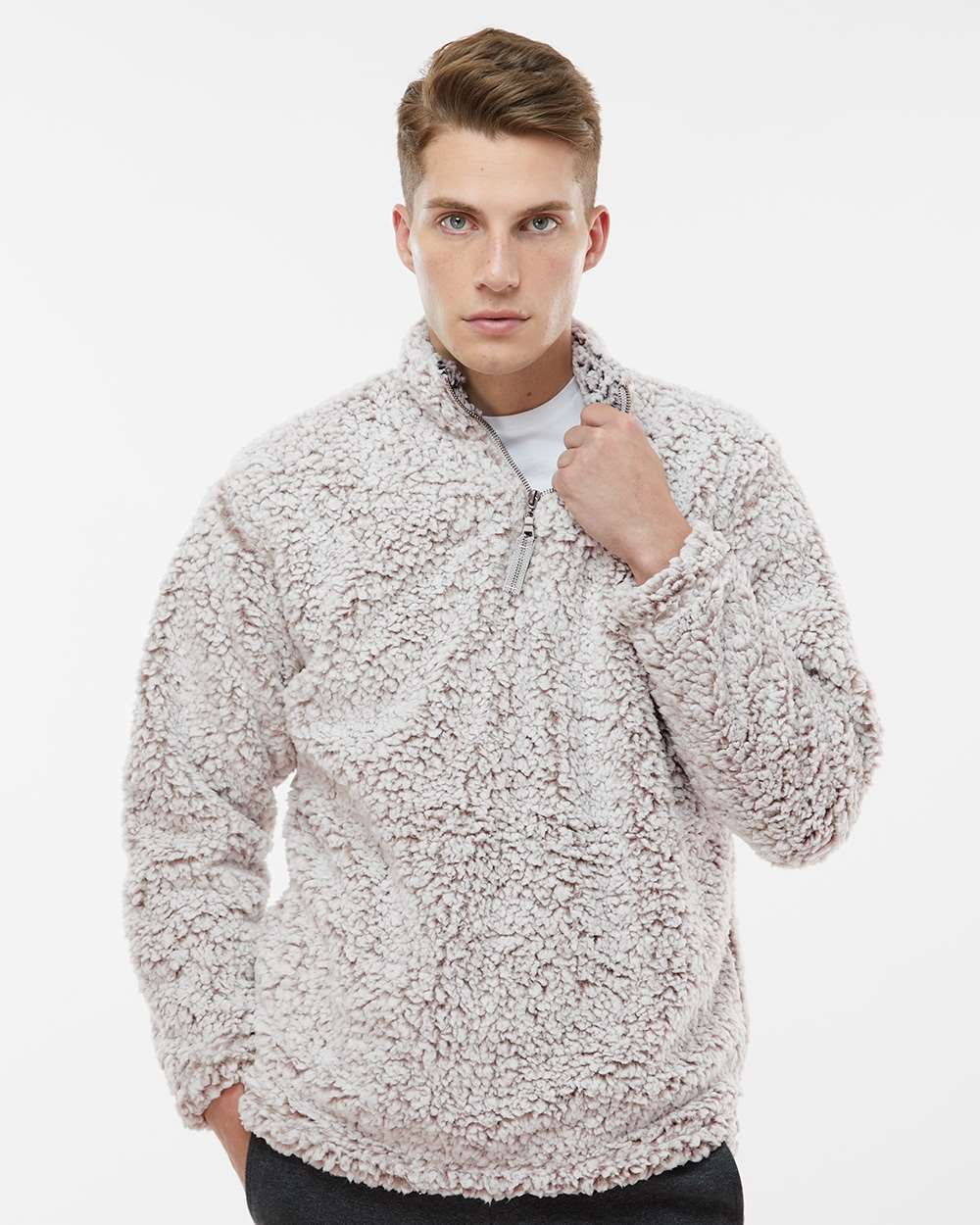 J. America-8454-Sherpa Quarter-Zip Pullover - Image 17