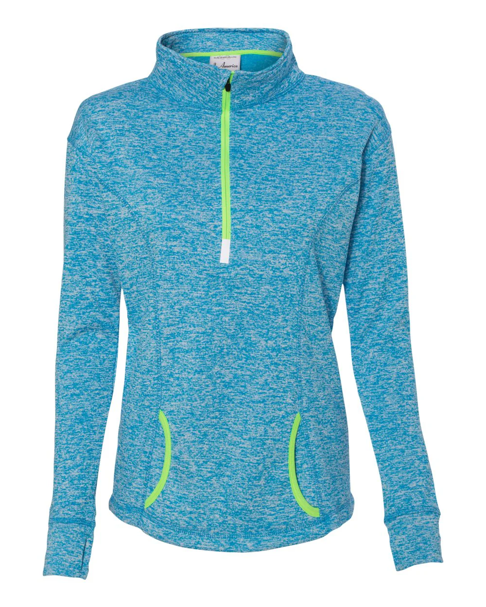 J. America-8617-Women's Cosmic Fleece Quarter-Zip Pullover - Image 2