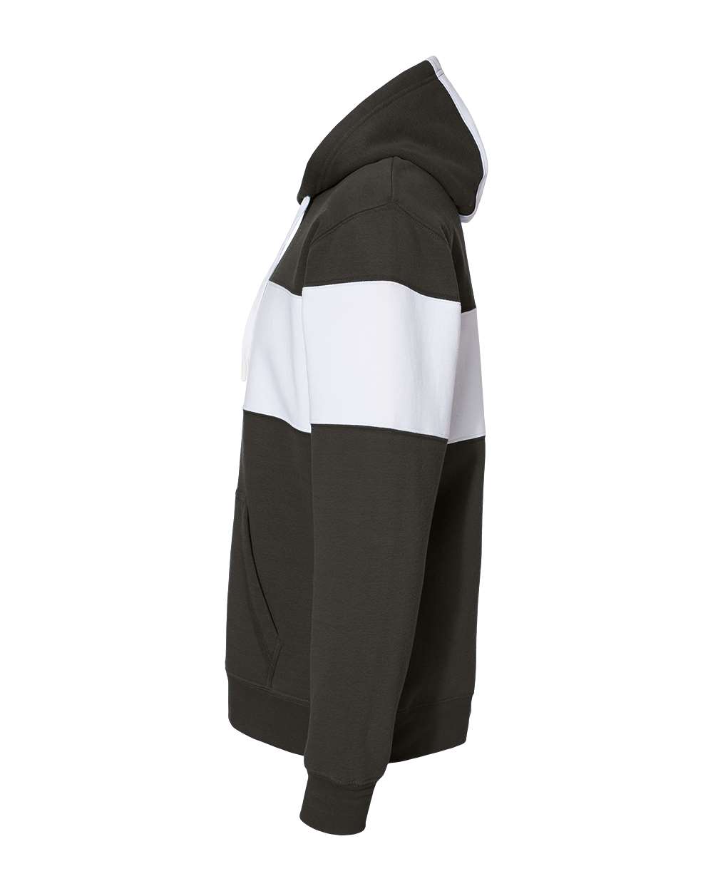 J. America-8644-Varsity Fleece Colorblocked Hooded Sweatshirt - Image 3