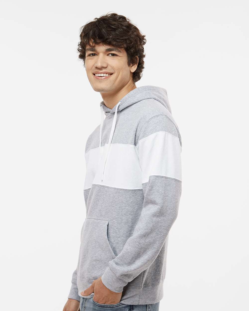 J. America-8644-Varsity Fleece Colorblocked Hooded Sweatshirt - Image 30