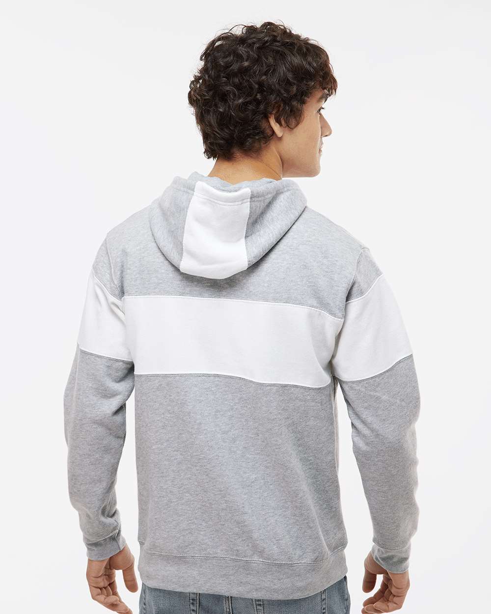 J. America-8644-Varsity Fleece Colorblocked Hooded Sweatshirt - Image 31