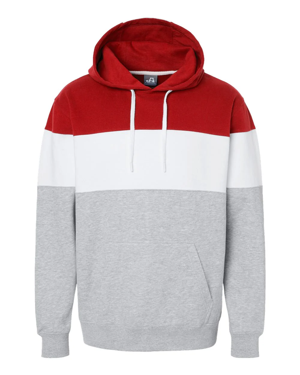 J. America-8644-Varsity Fleece Colorblocked Hooded Sweatshirt - Image 32