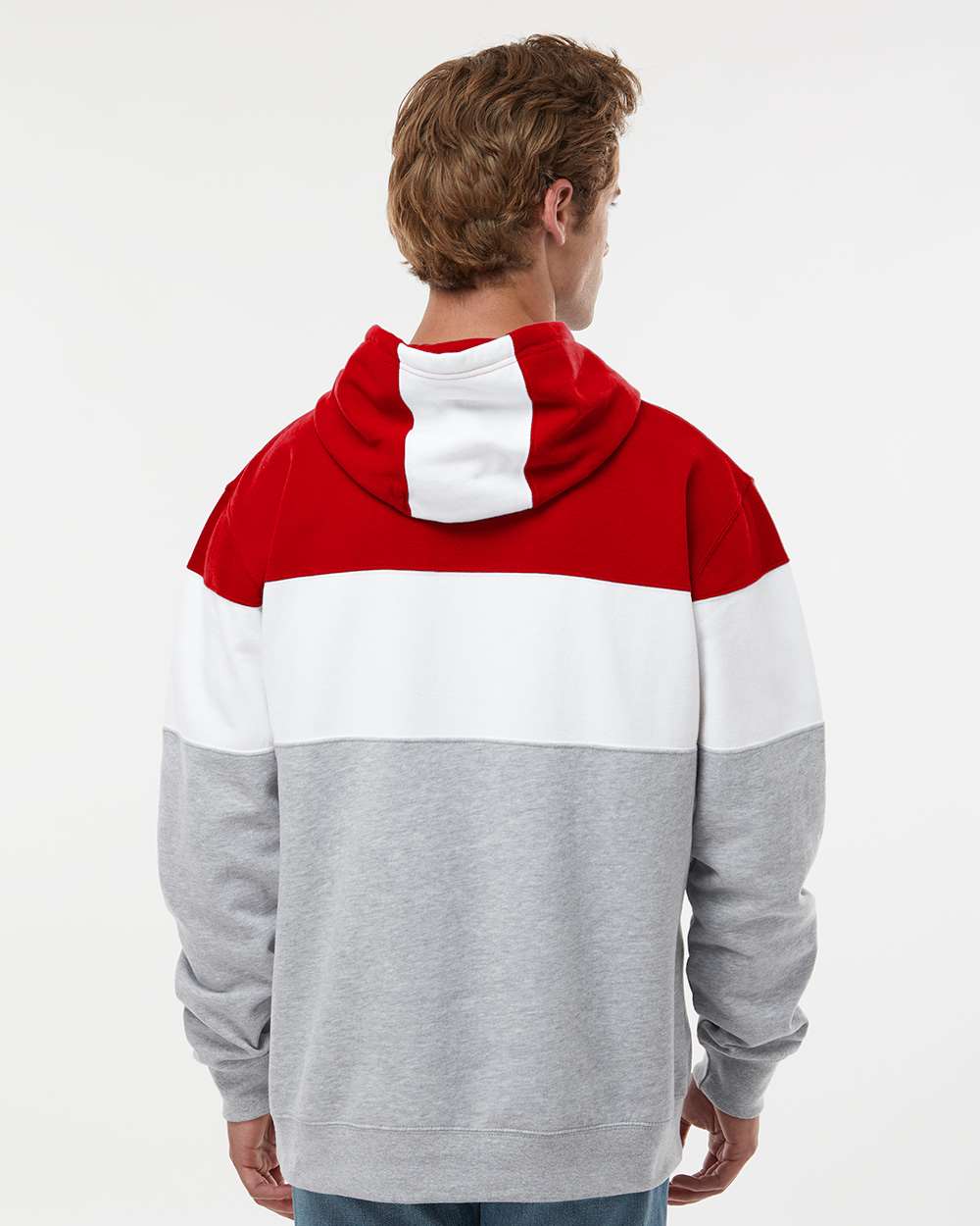 J. America-8644-Varsity Fleece Colorblocked Hooded Sweatshirt - Image 37