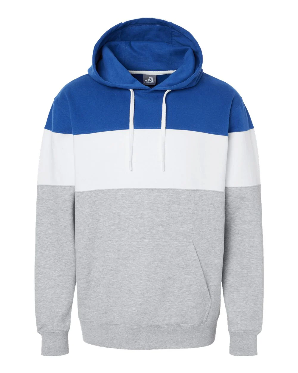 J. America-8644-Varsity Fleece Colorblocked Hooded Sweatshirt - Image 38