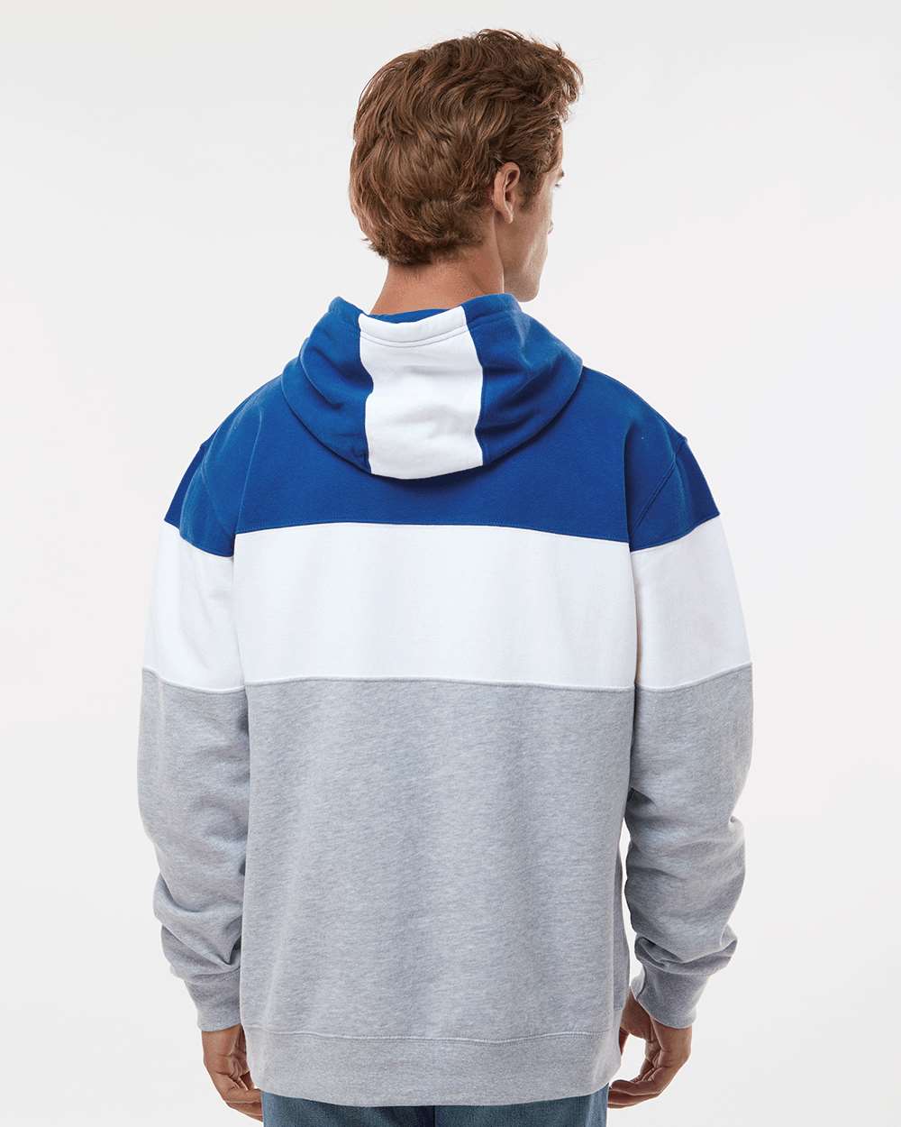J. America-8644-Varsity Fleece Colorblocked Hooded Sweatshirt - Image 43