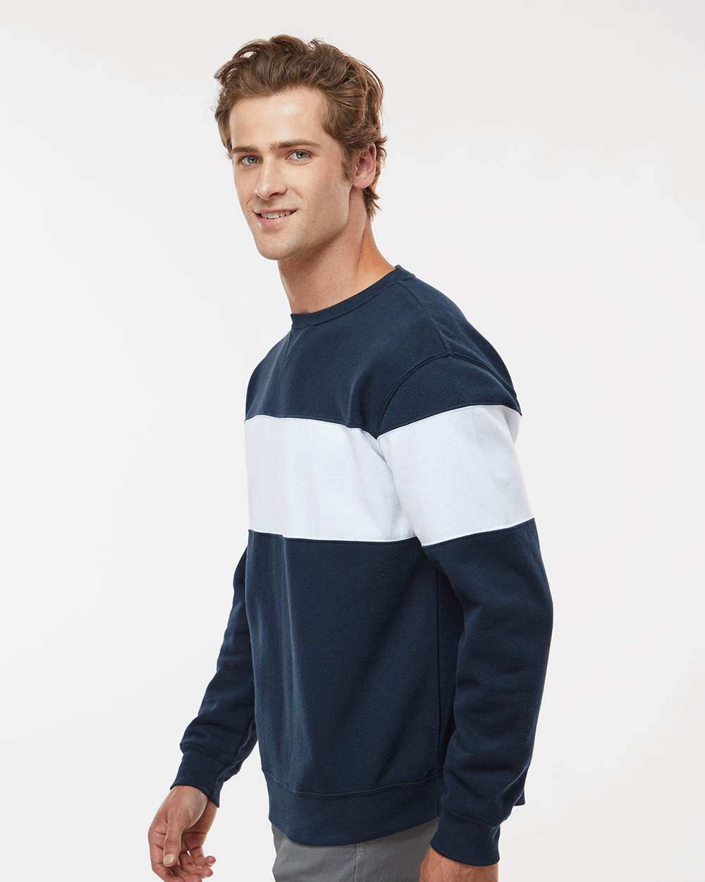 J. America-8646-Varsity Fleece Crewneck Sweatshirt - Image 12