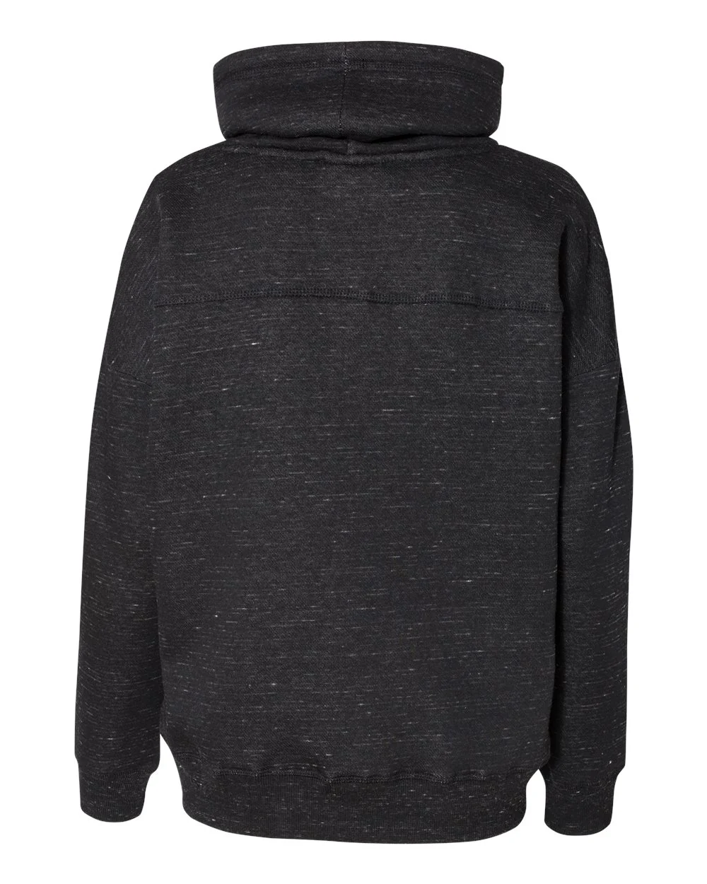 J. America-8673-Women’s Mélange Fleece Cowl Neck Sweatshirt - Image 2