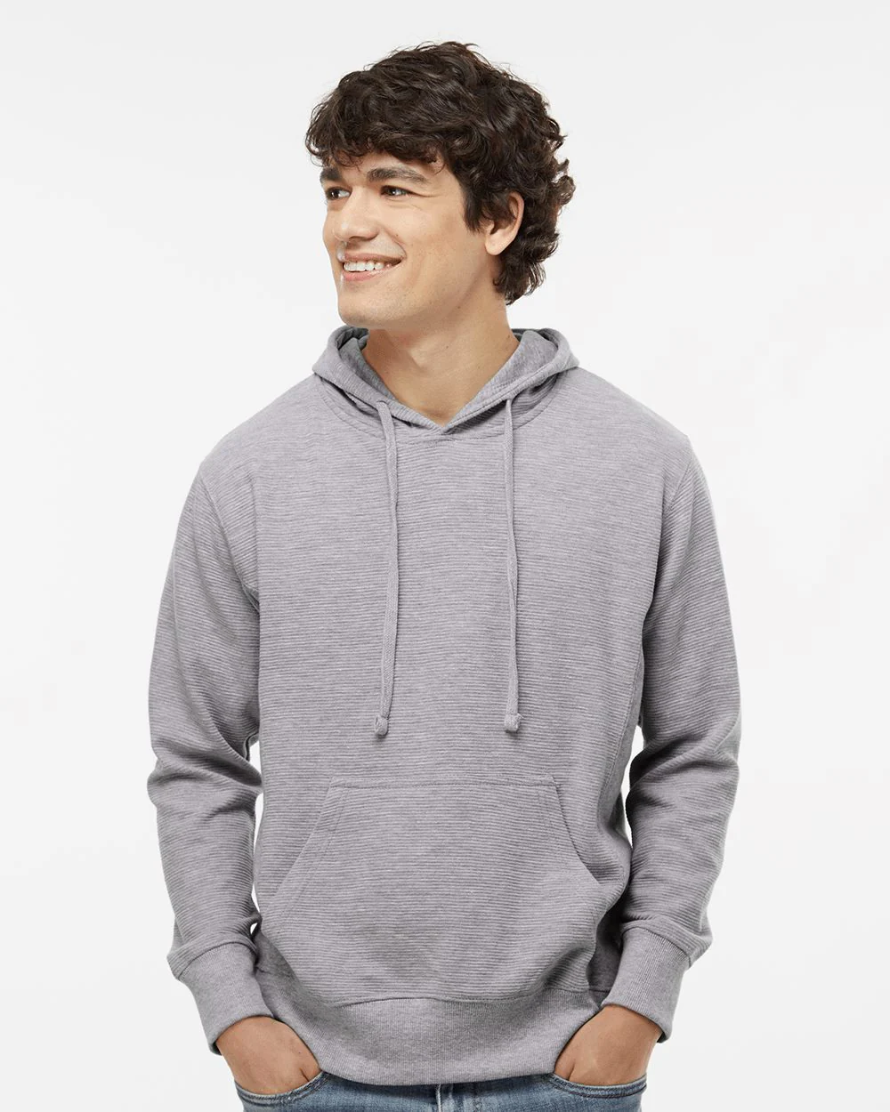 J. America-8706-Ripple Fleece Hooded Sweatshirt - Image 7