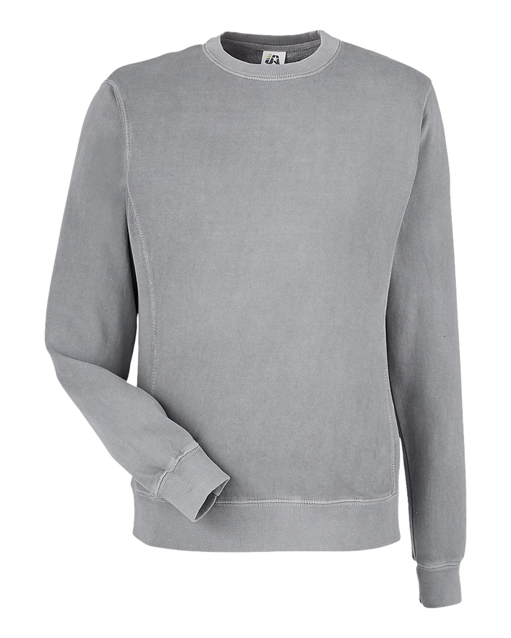 J. America-8731-Pigment-Dyed Fleece Crewneck Sweatshirt - Image 3