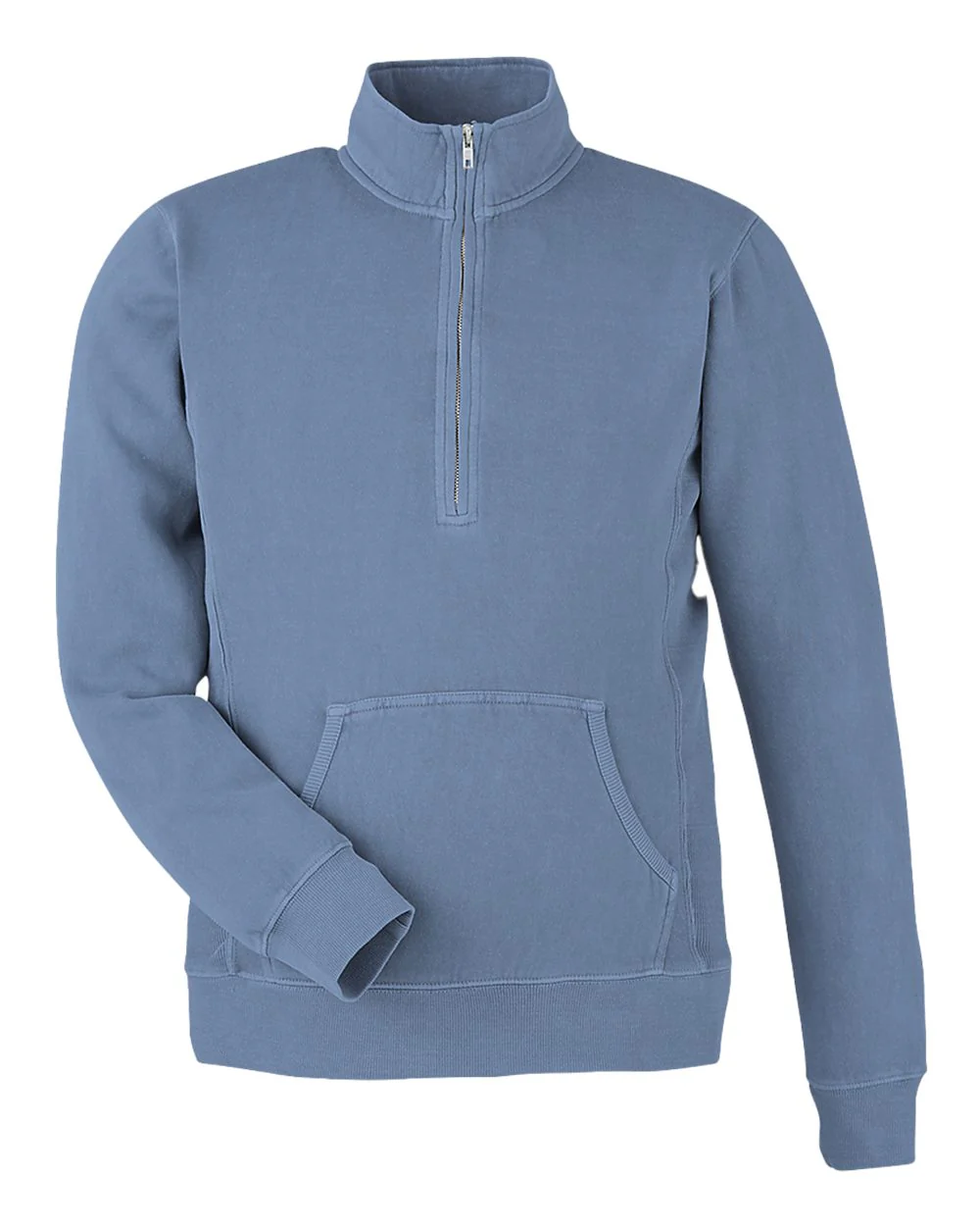 J. America-8732-Pigment-Dyed Fleece Quarter-Zip Pullover - Image 3