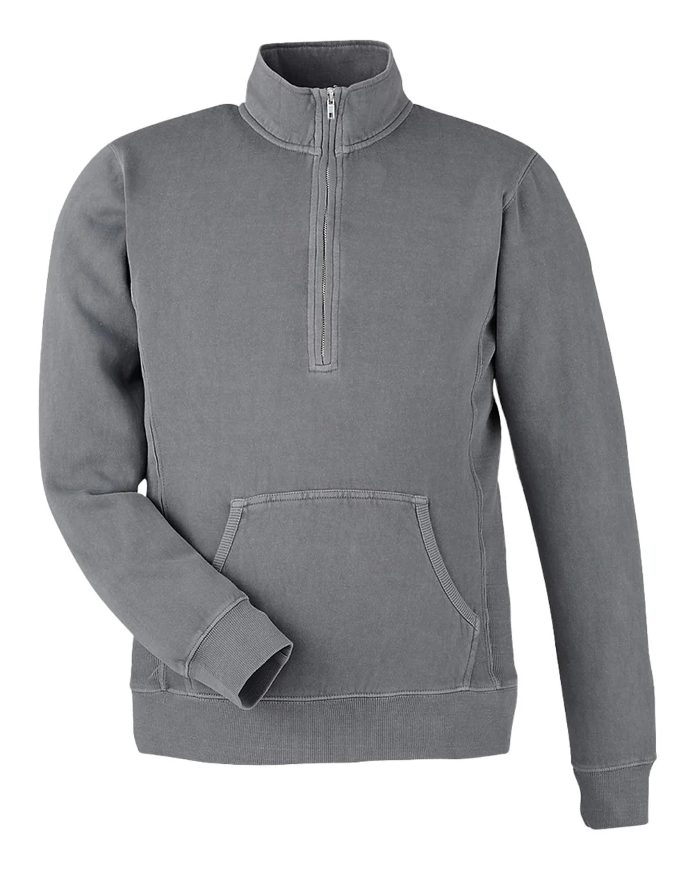 J. America-8732-Pigment-Dyed Fleece Quarter-Zip Pullover - Image 5