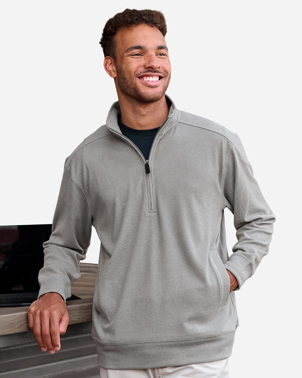 J. America-8760-Element Fleece Quarter-Zip Sweatshirt - Image 7