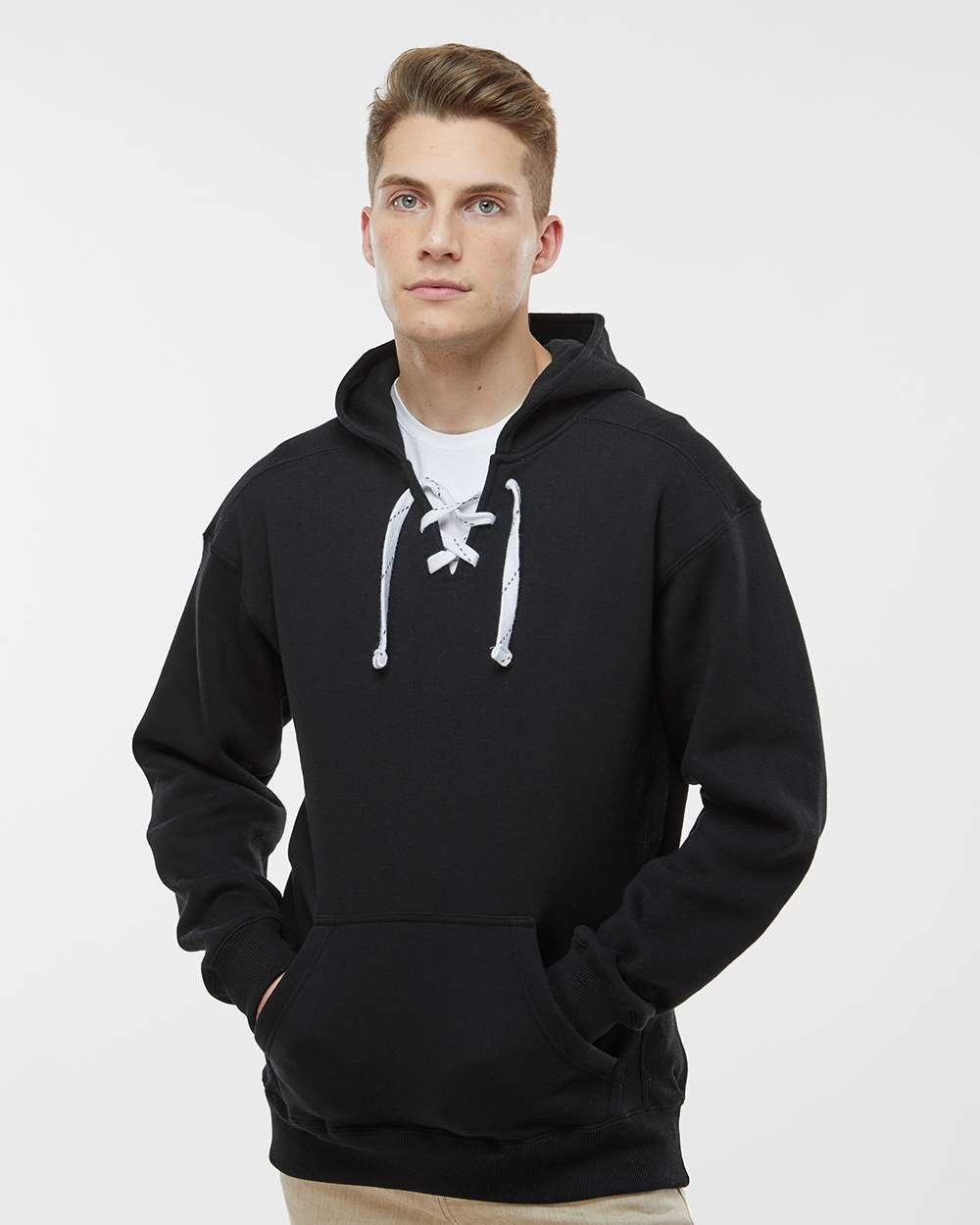 J. America-8830-Sport Lace Hooded Sweatshirt - Image 11