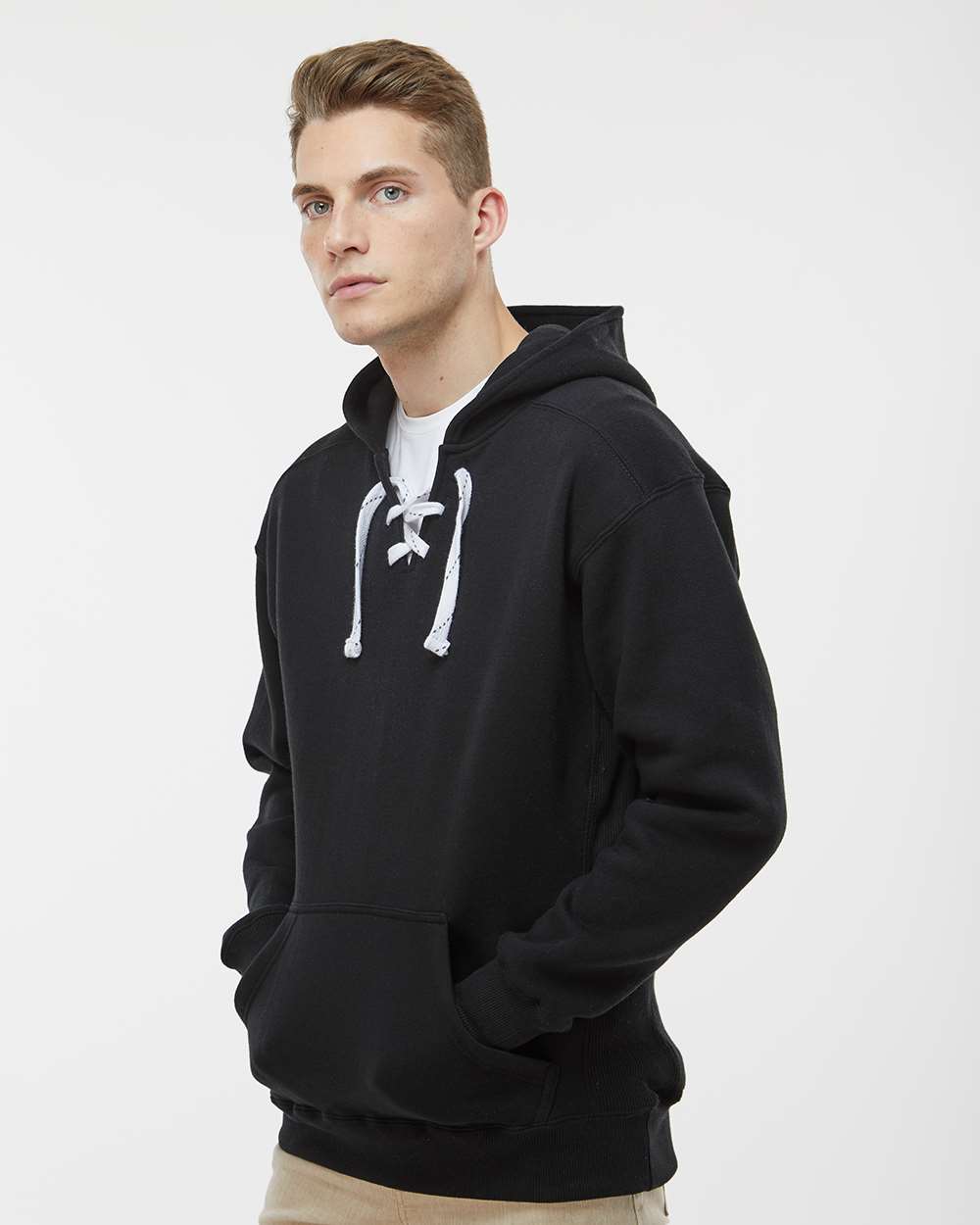 J. America-8830-Sport Lace Hooded Sweatshirt - Image 12