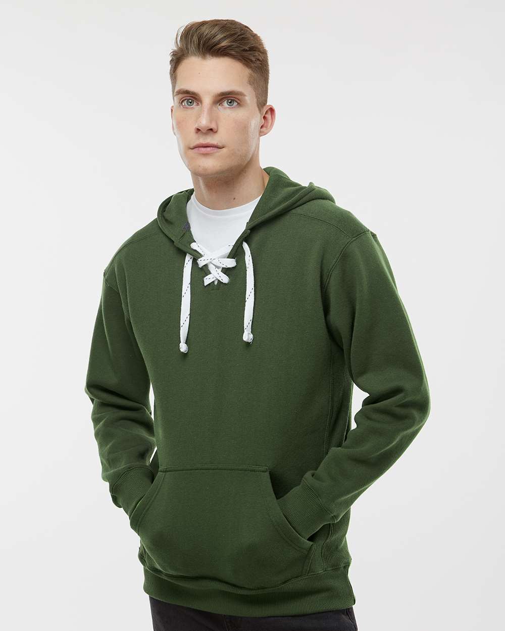 J. America-8830-Sport Lace Hooded Sweatshirt - Image 23