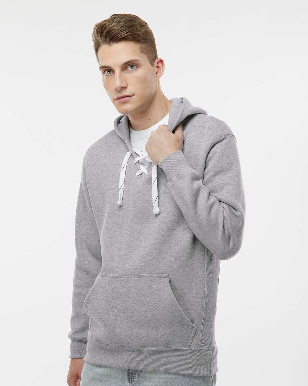 J. America-8830-Sport Lace Hooded Sweatshirt - Image 37