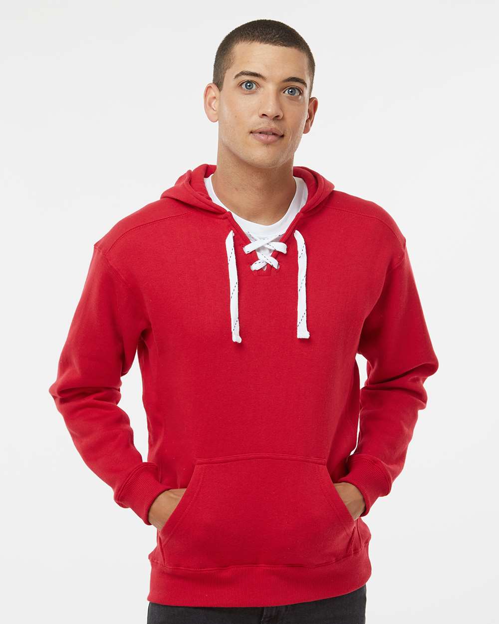 J. America-8830-Sport Lace Hooded Sweatshirt - Image 43