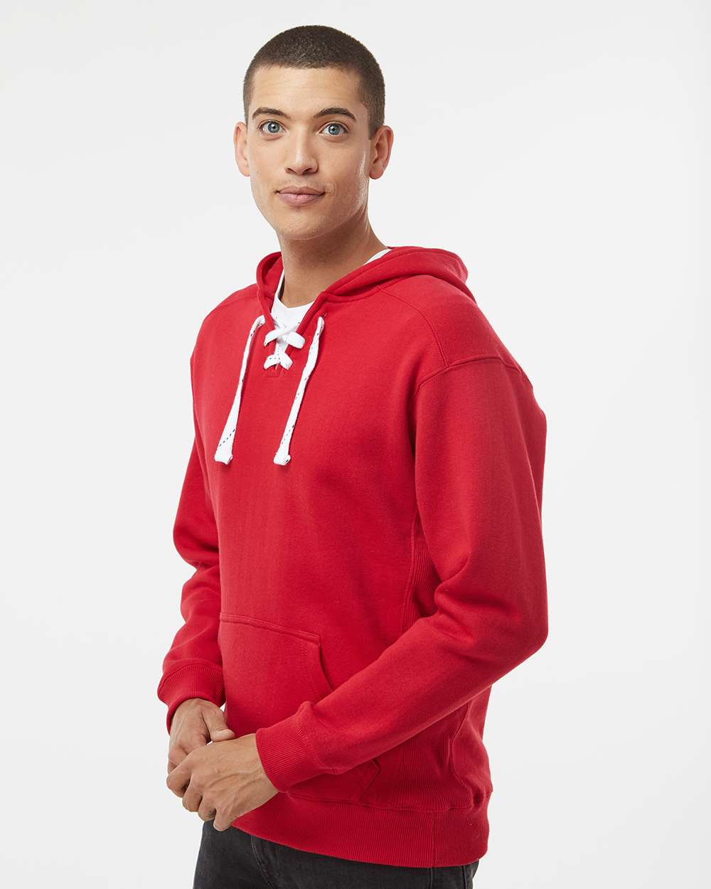 J. America-8830-Sport Lace Hooded Sweatshirt - Image 44