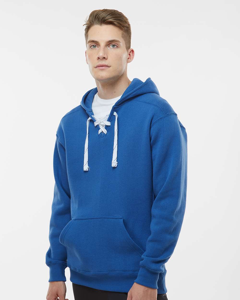 J. America-8830-Sport Lace Hooded Sweatshirt - Image 49