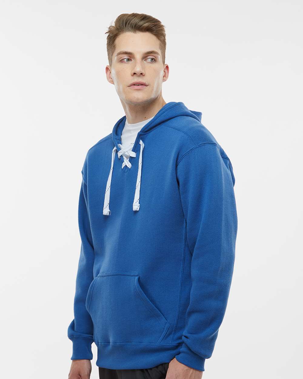 J. America-8830-Sport Lace Hooded Sweatshirt - Image 50