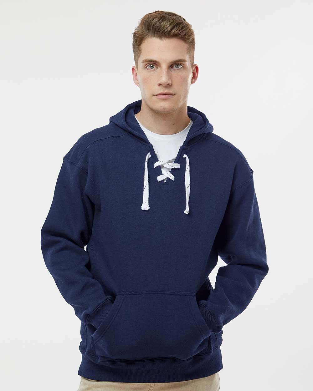 J. America-8830-Sport Lace Hooded Sweatshirt - Image 55