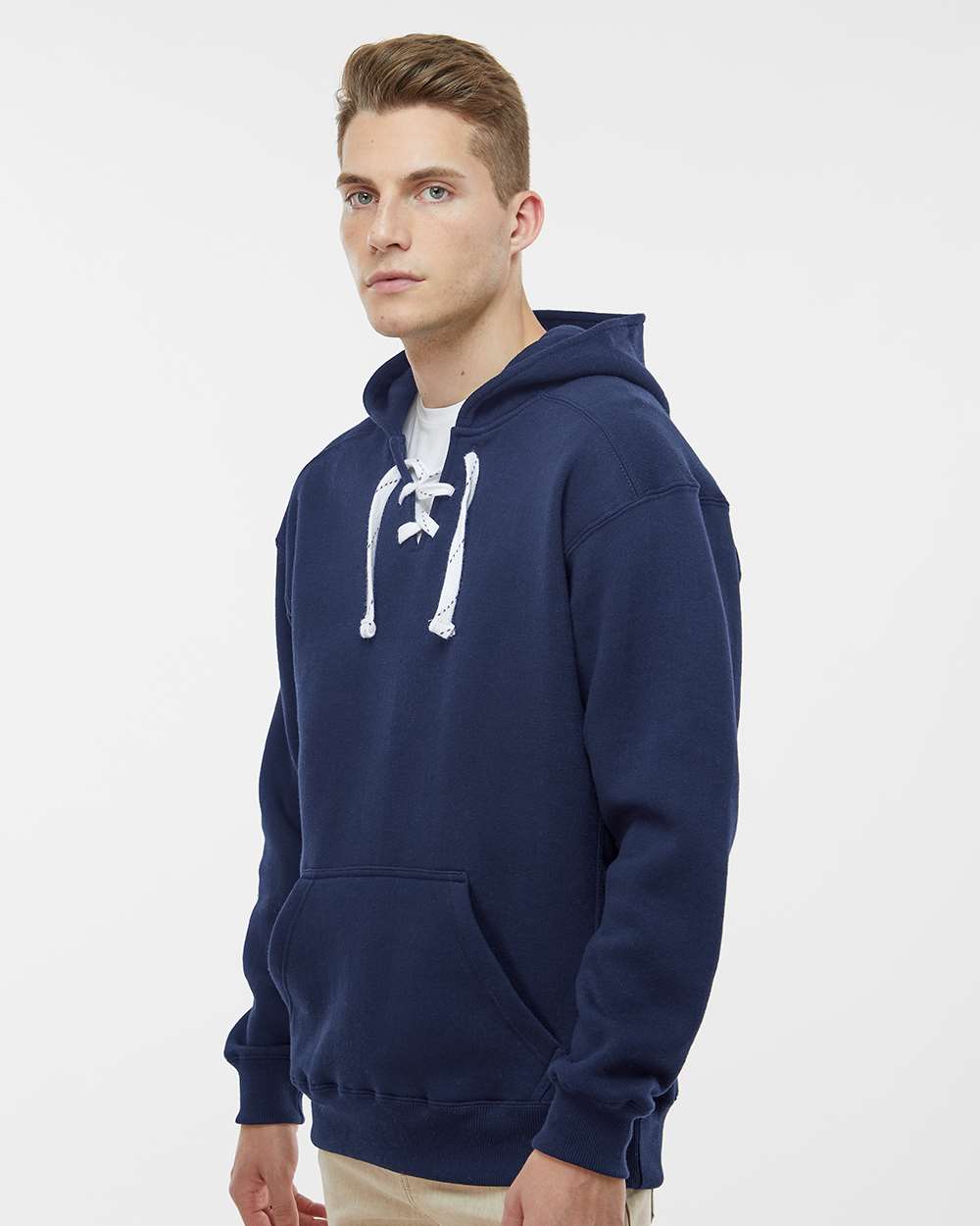 J. America-8830-Sport Lace Hooded Sweatshirt - Image 56