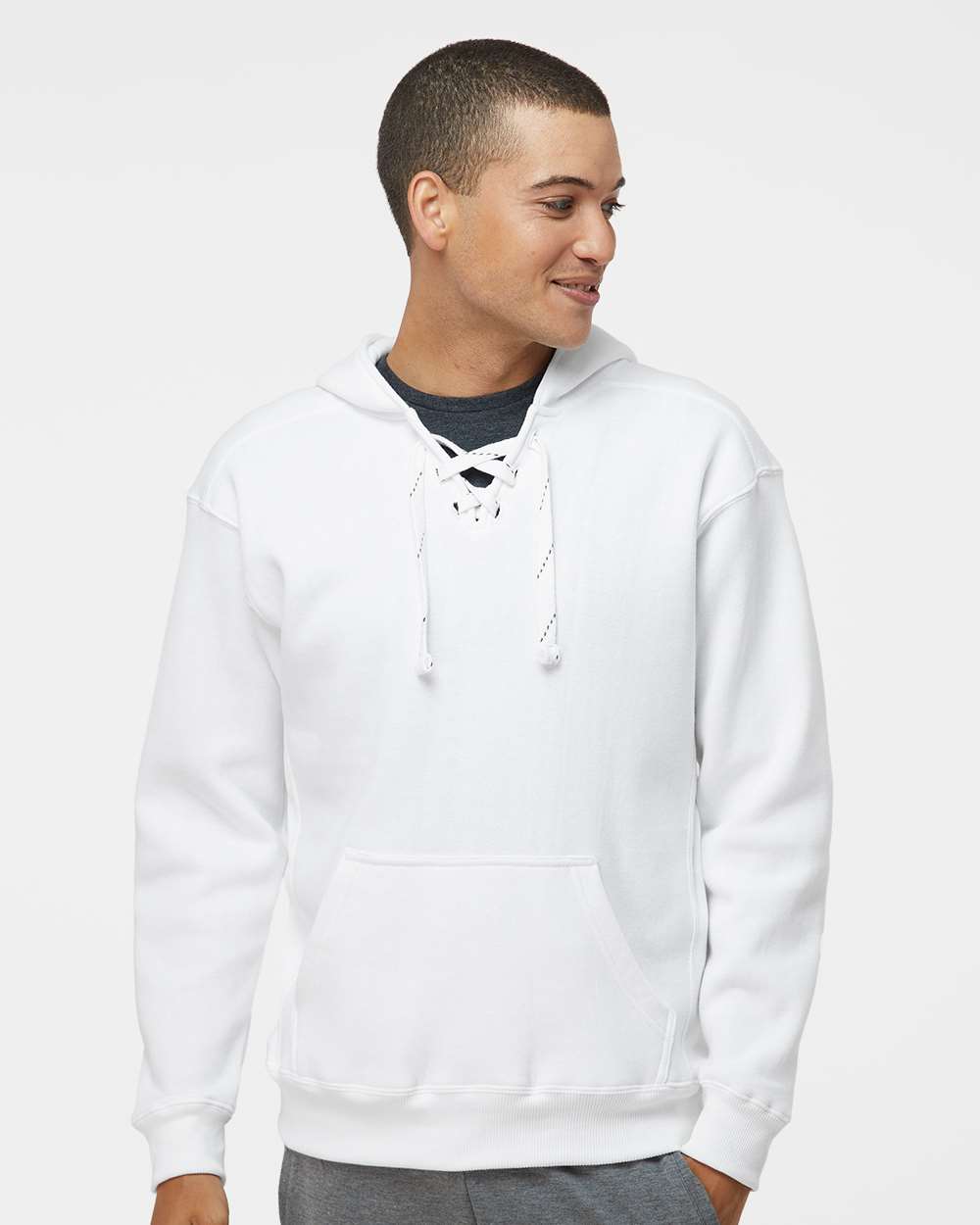 J. America-8830-Sport Lace Hooded Sweatshirt - Image 61