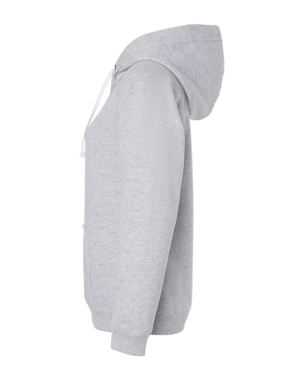 J. America-8836-Women's Sueded V-Neck Hooded Sweatshirt - Image 10