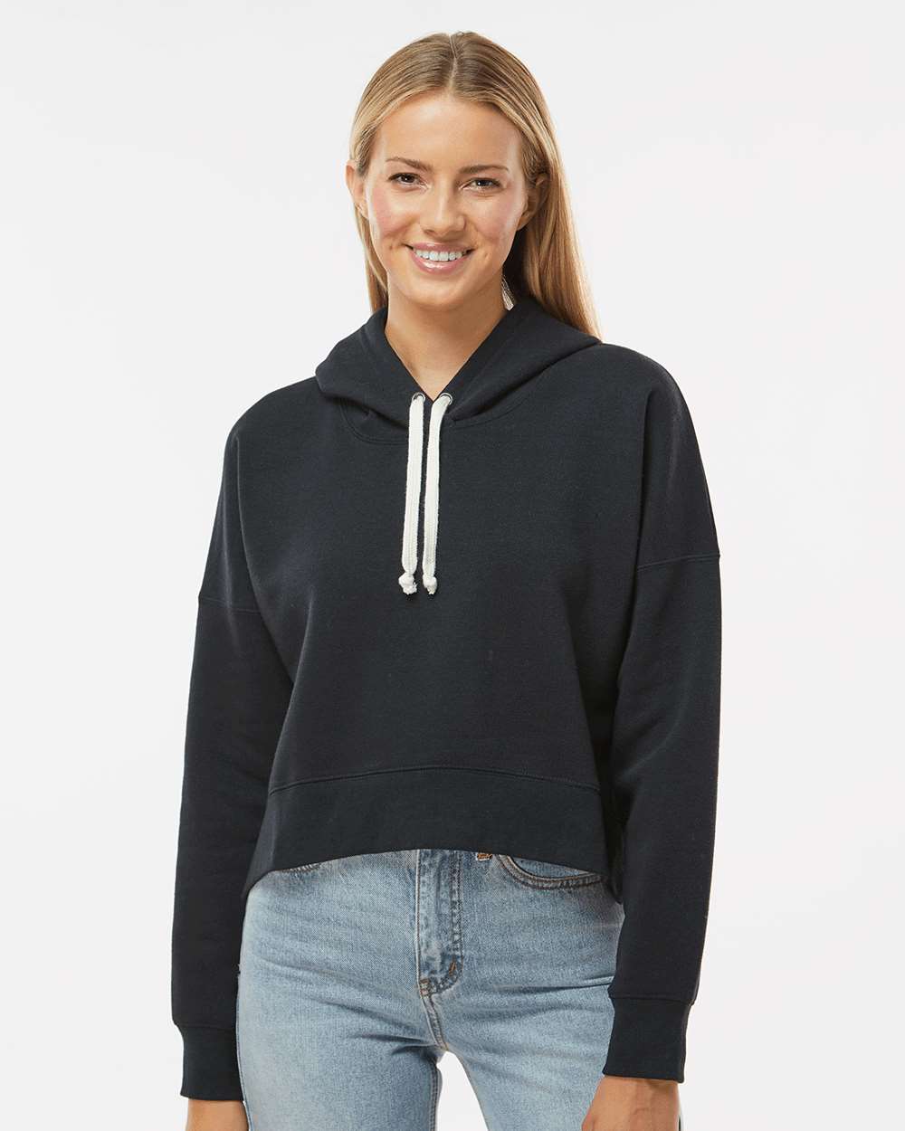 J. America-8853-Women's Crop Hooded Sweatshirt - Image 11