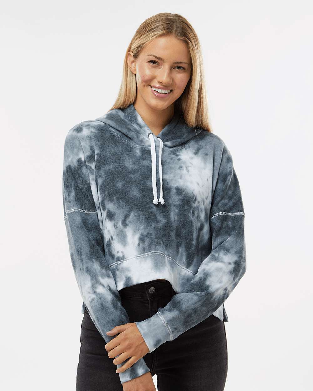 J. America-8853-Women's Crop Hooded Sweatshirt - Image 17
