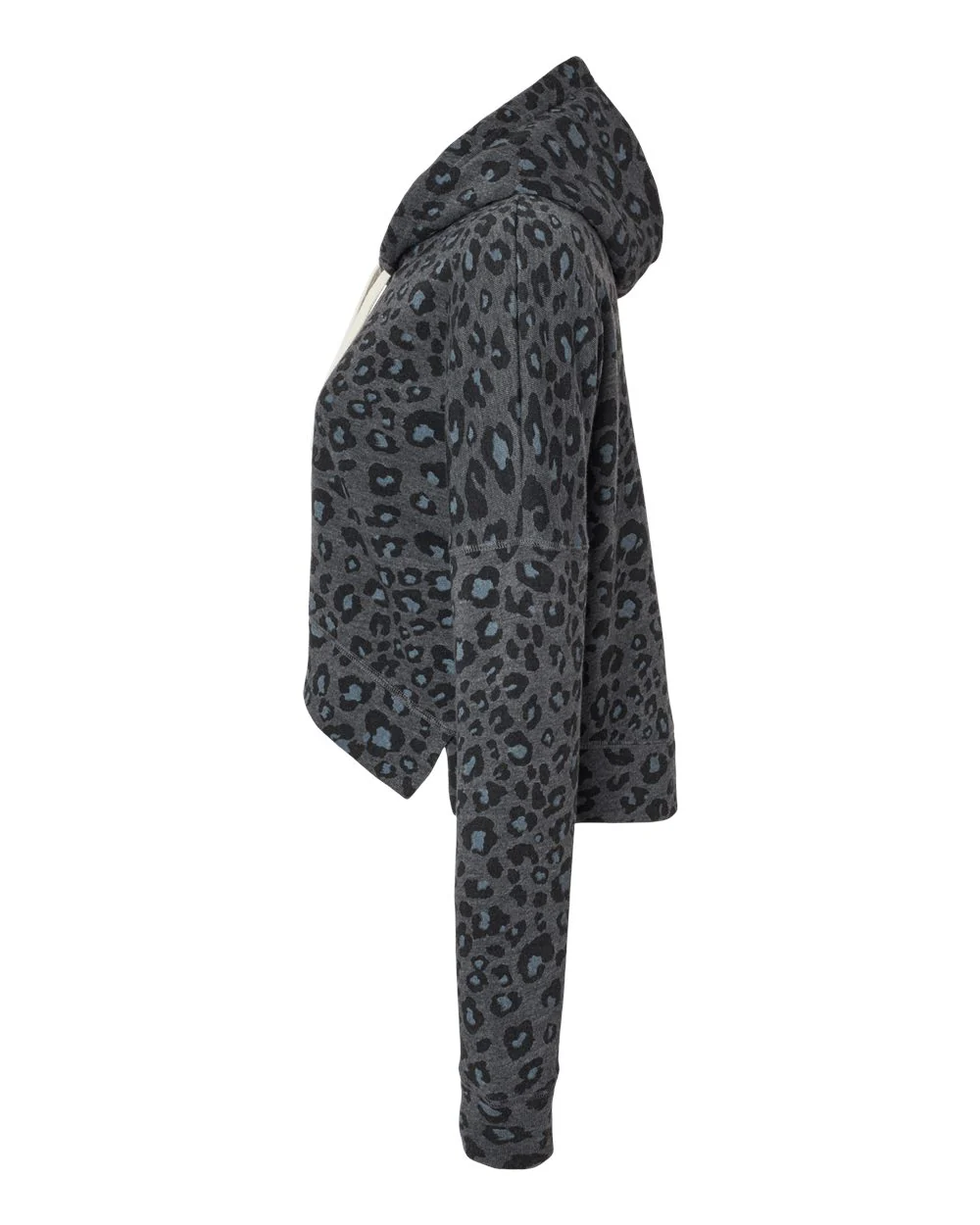 J. America-8853-Women's Crop Hooded Sweatshirt - Image 3