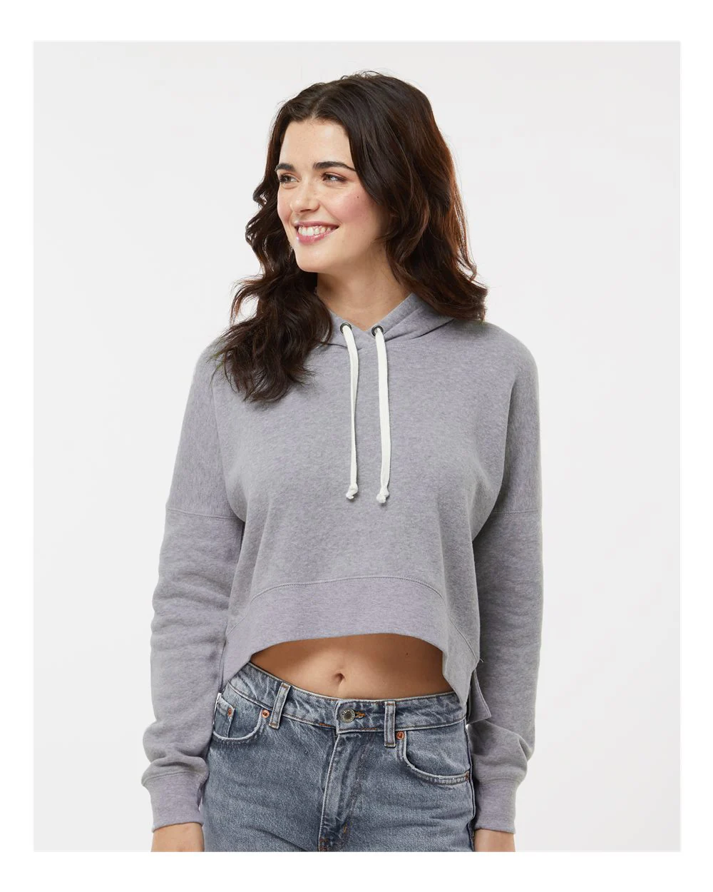 J. America-8853-Women's Crop Hooded Sweatshirt - Image 35