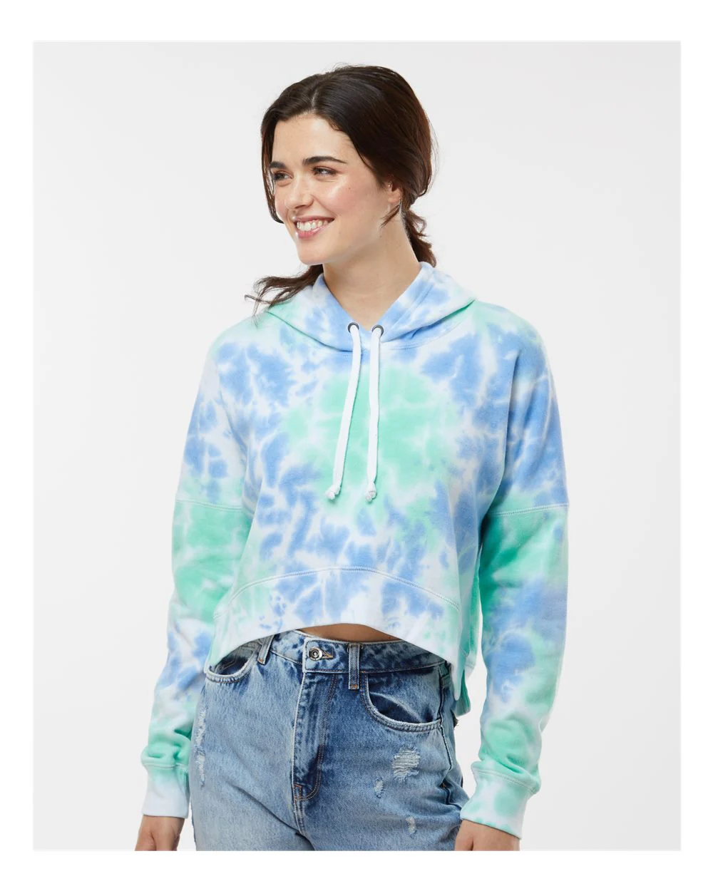 J. America-8853-Women's Crop Hooded Sweatshirt - Image 41