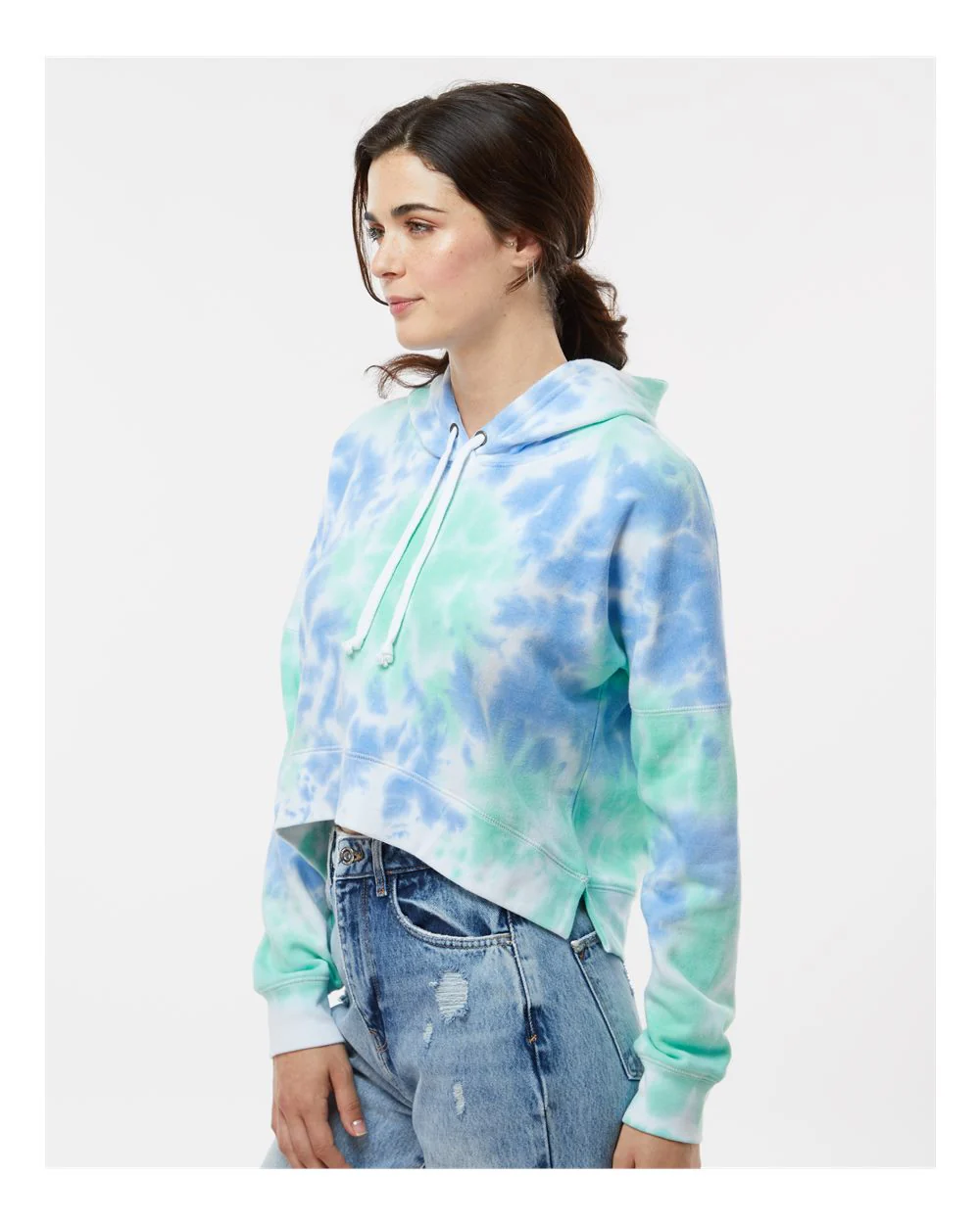 J. America-8853-Women's Crop Hooded Sweatshirt - Image 42