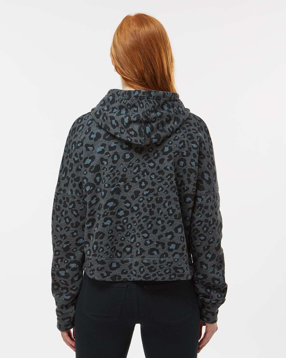 J. America-8853-Women's Crop Hooded Sweatshirt - Image 6