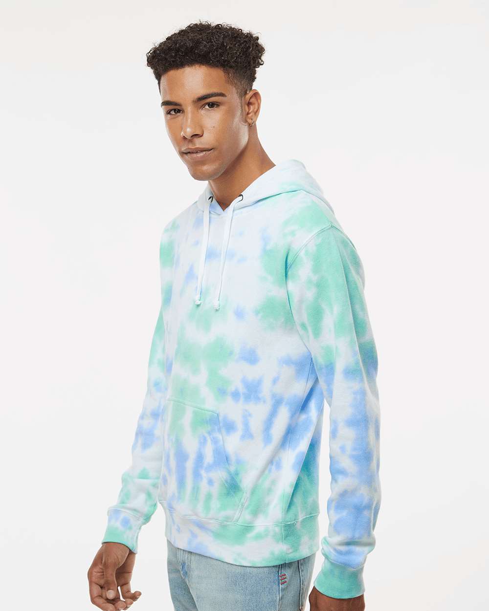 J. America-8861-Tie-Dyed Fleece Hooded Sweatshirt - Image 24