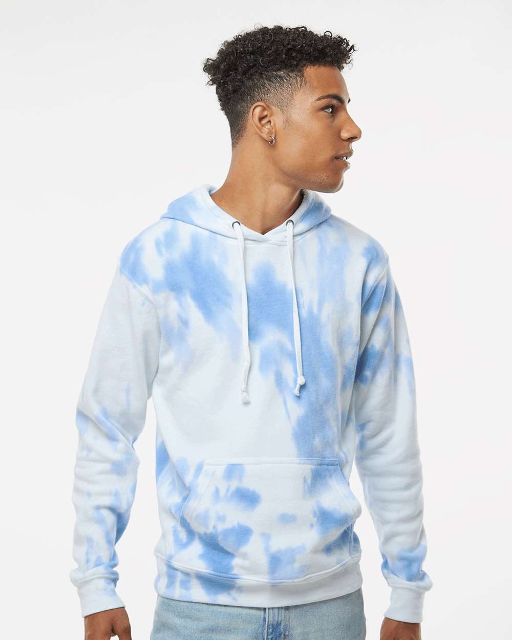 J. America-8861-Tie-Dyed Fleece Hooded Sweatshirt - Image 35